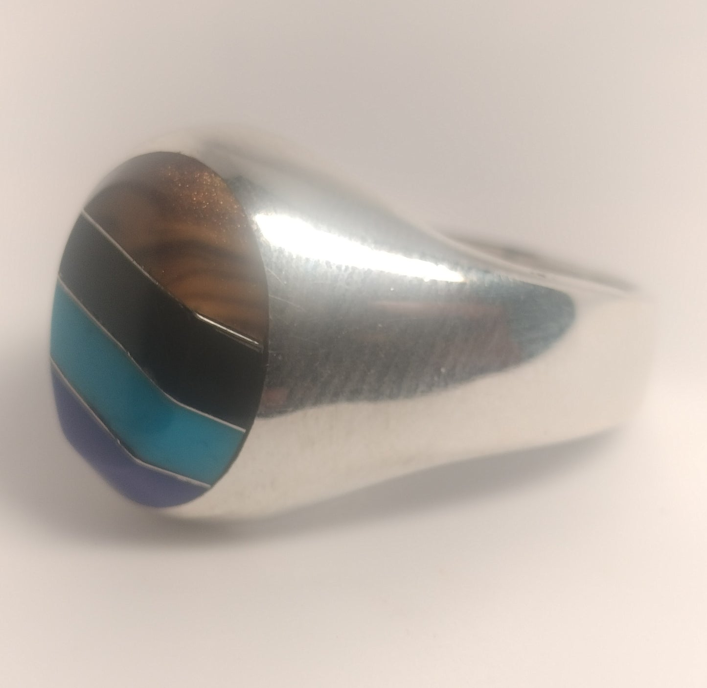 Sterling Silver Assorted Gemstone Ring