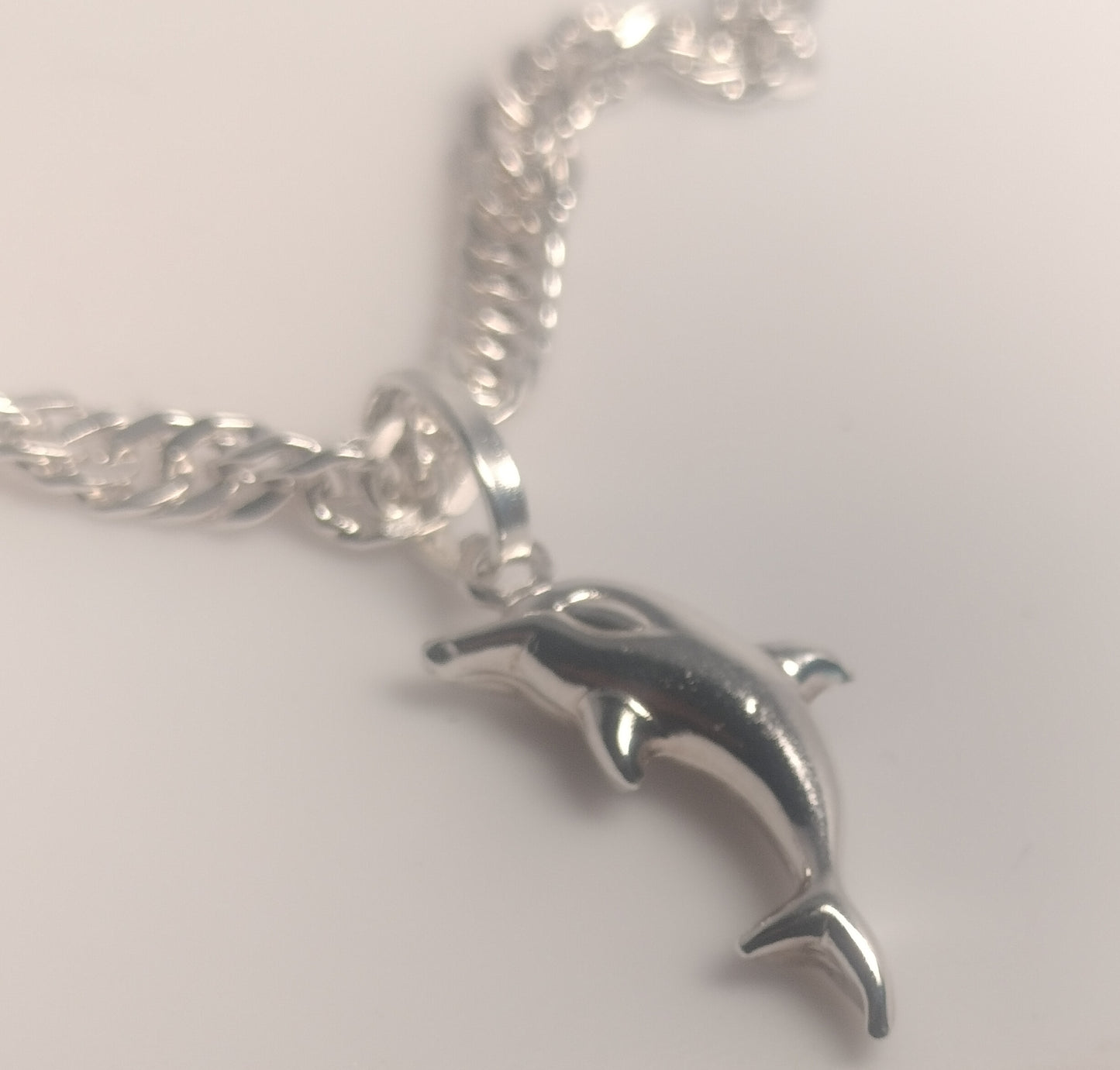 Sterling Silver Dolphin Pendant and chain