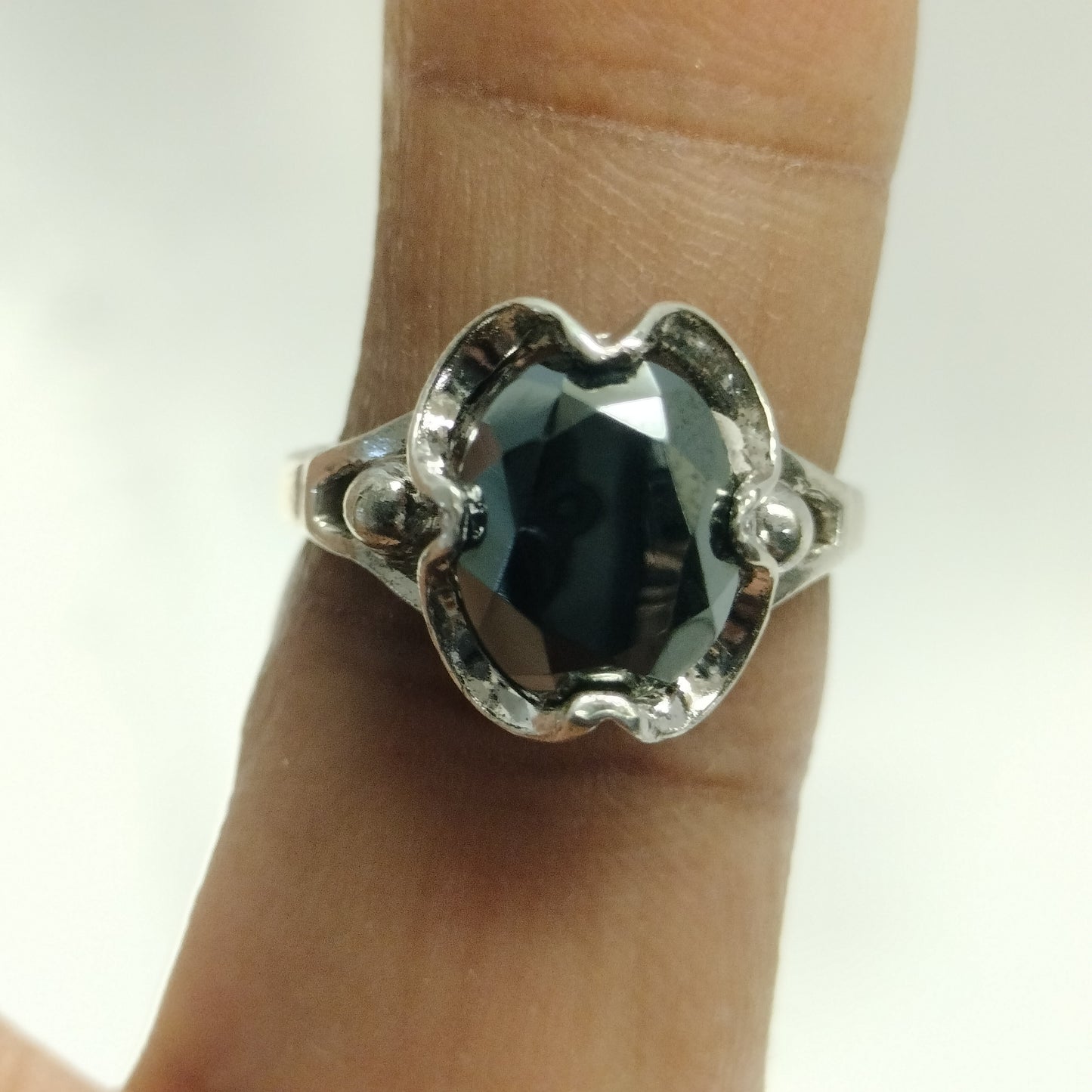 Sterling Silver Hematite Ring