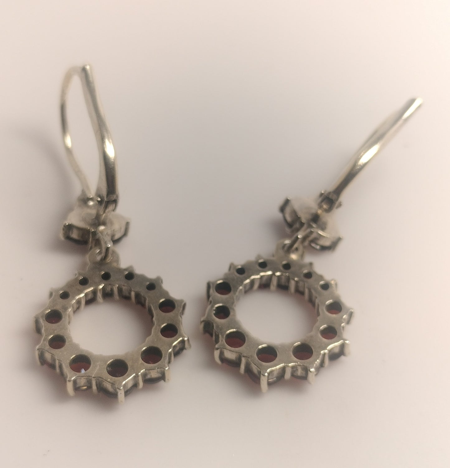 Sterling Silver Garnet Earrings