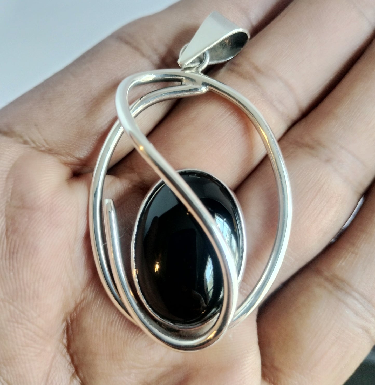 Sterling Silver Black Onyx Pendant