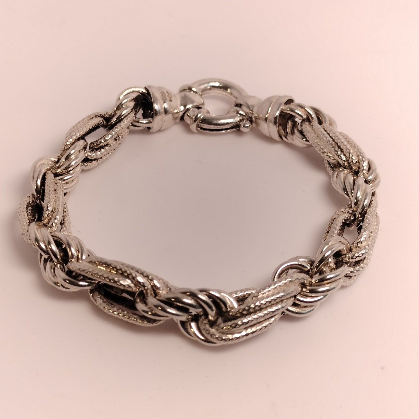 Sterling Silver Figarope Bracelet