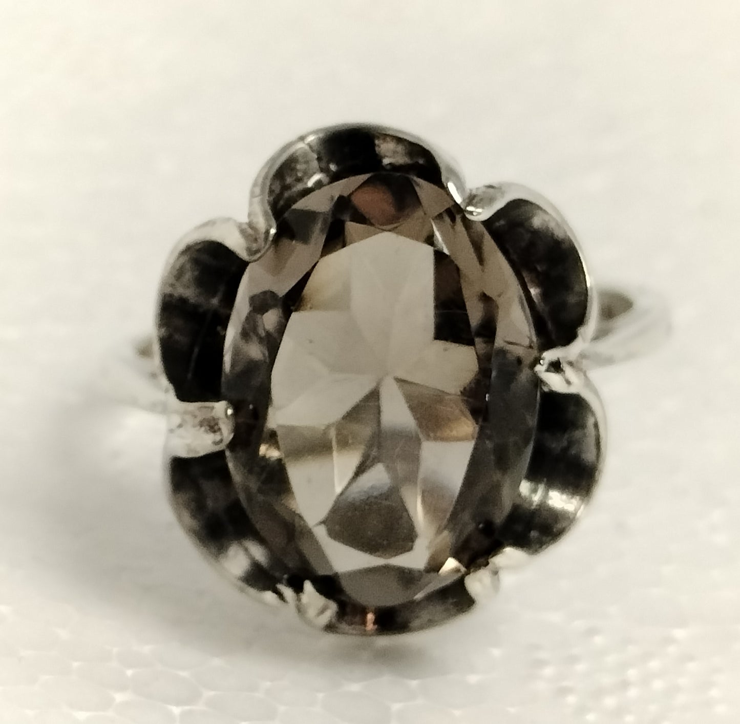 Sterling Silver Smokey Quartz Ring