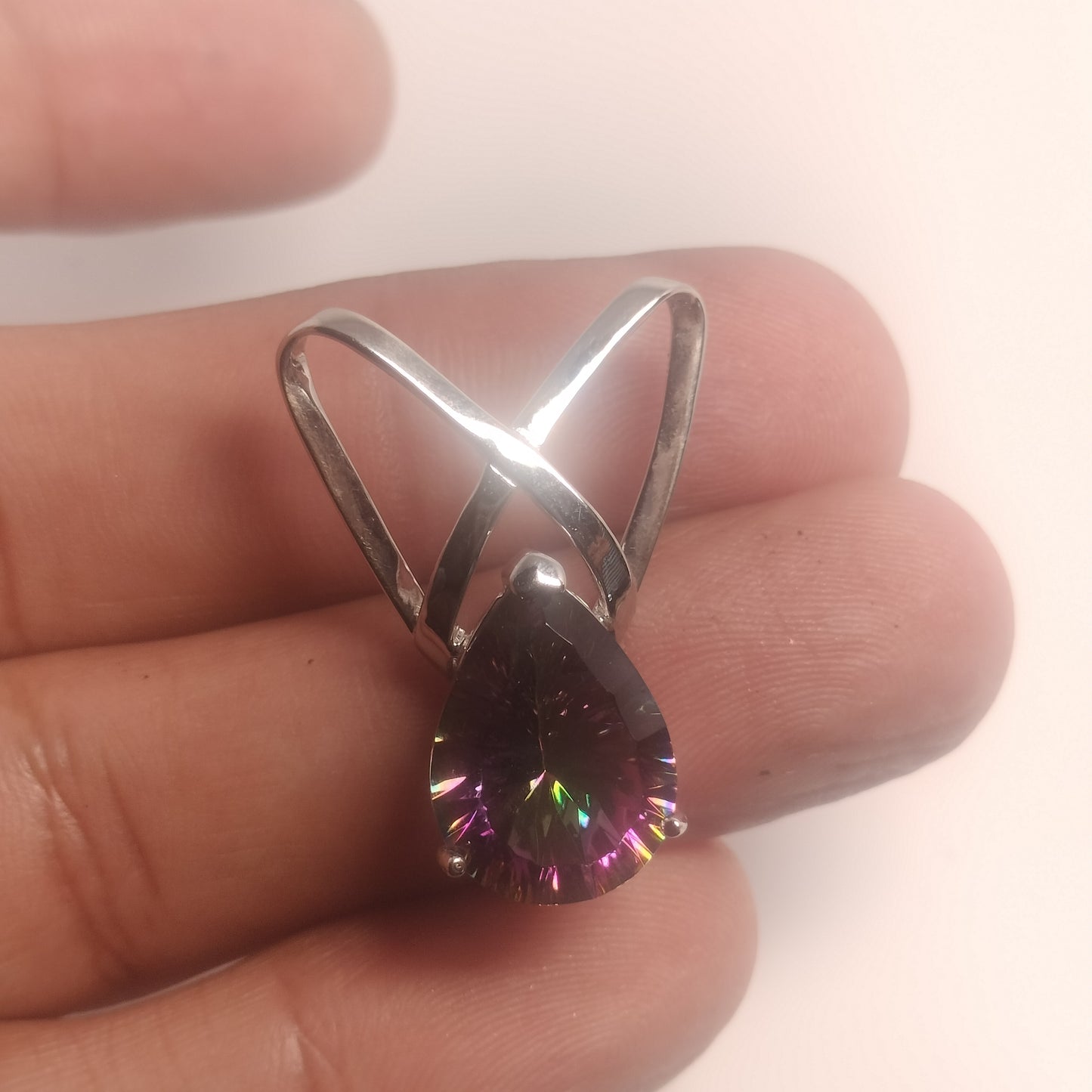 Sterling Silver Mystic Topaz Pendant