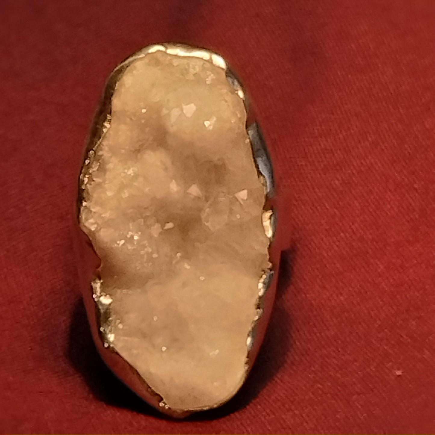 Sterling Silver Druzy Quartz Ring