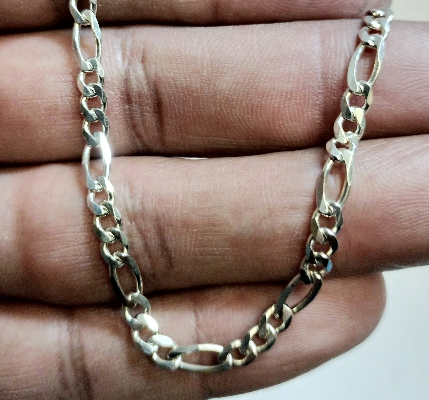 Sterling Silver Figaro Chain