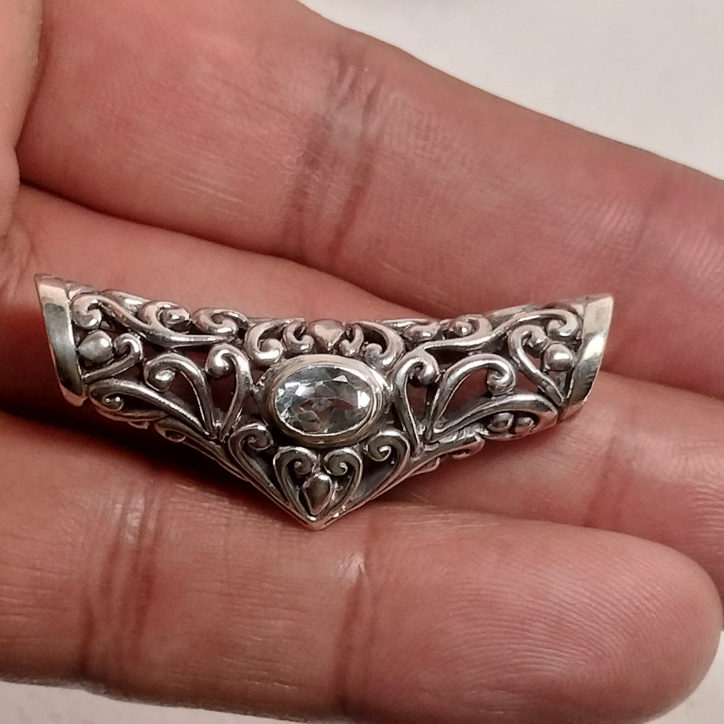 Sterling Silver Blue Topaz Pendant