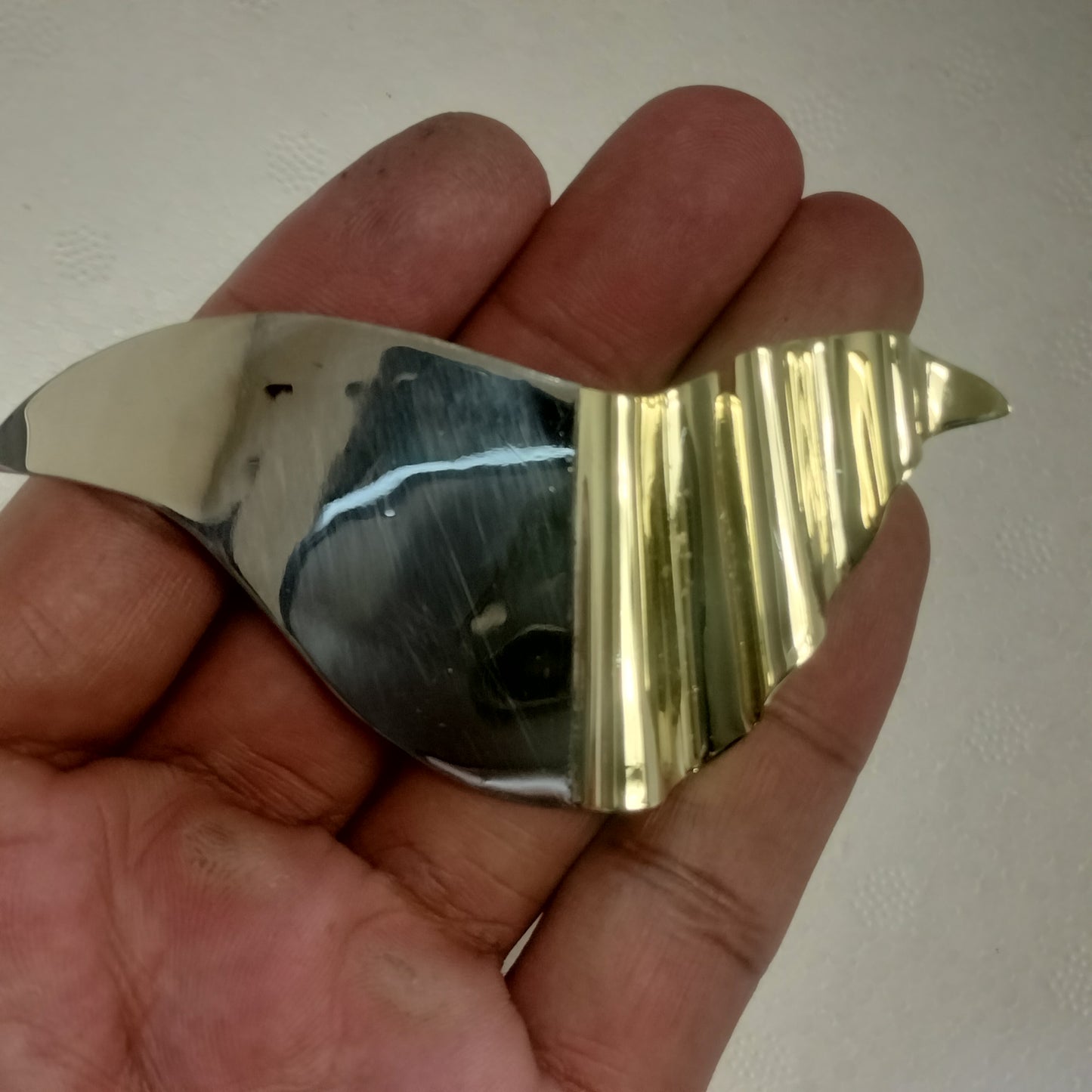 Sterling Silver and Brass Bird Brooch
