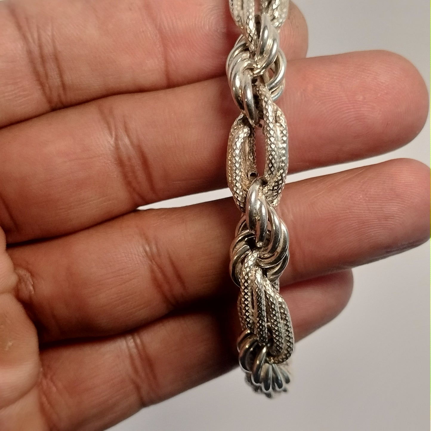 Sterling Silver Figarope Bracelet