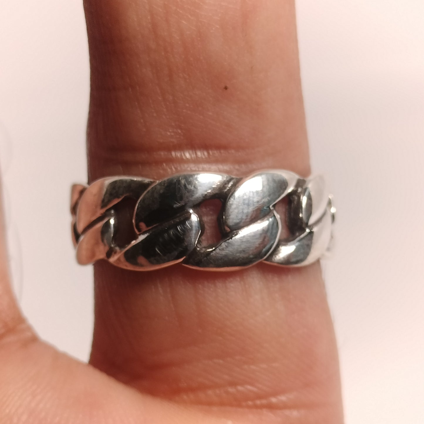 Sterling Silver Cuban Band