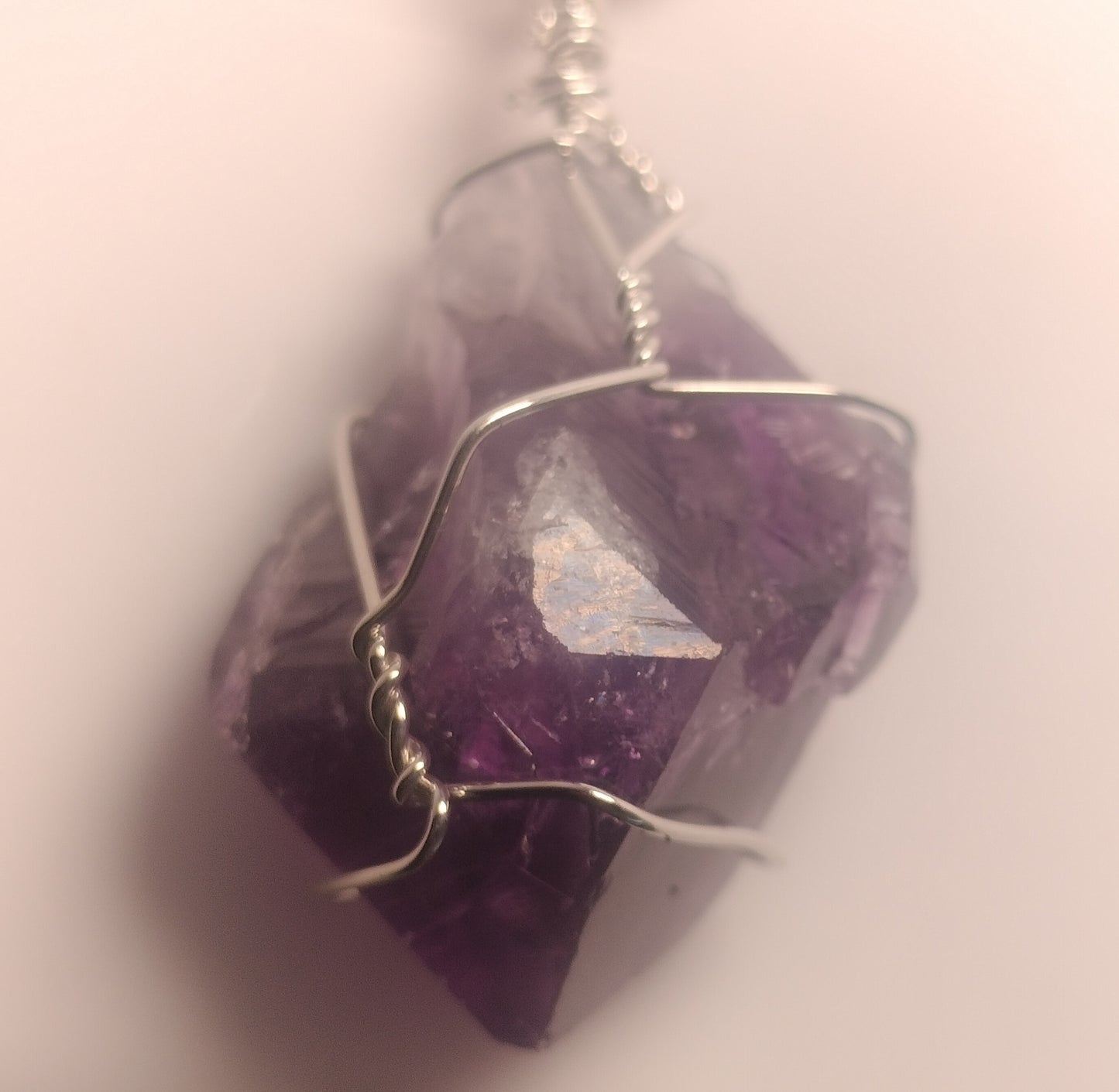 Sterling Silver Amethyst Pendant and Chain