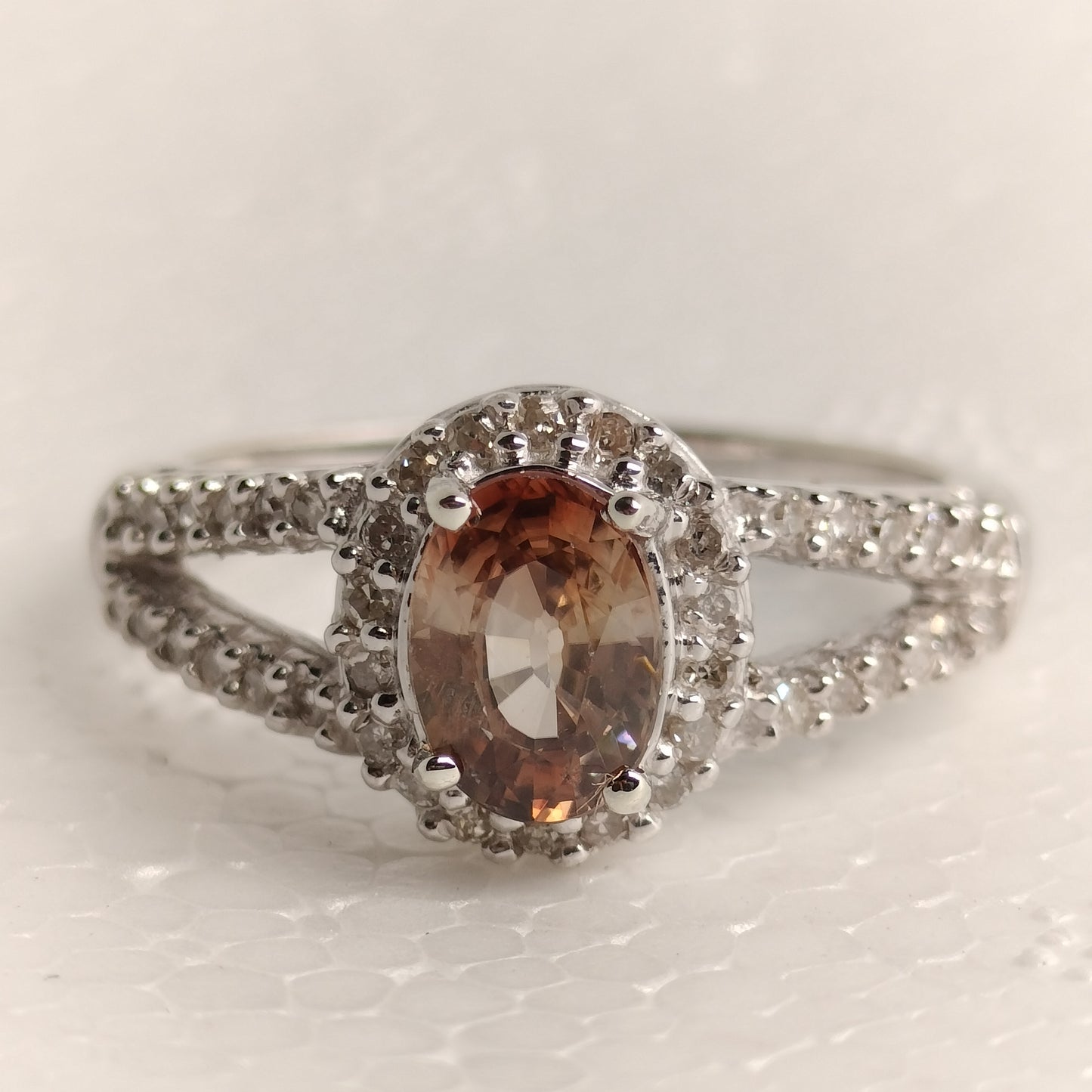 10K Gold Sapphire and Diamond Ring