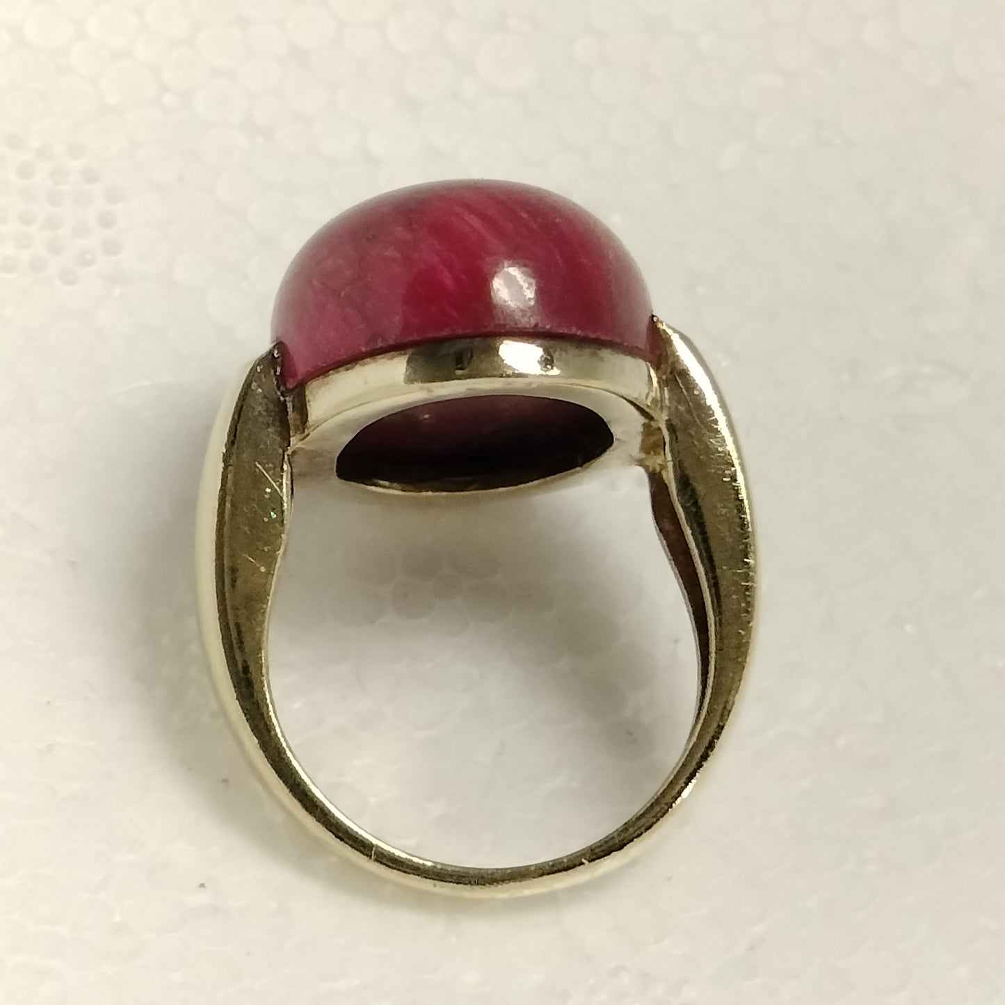 Sterling Silver Gold Plated Ruby Ring