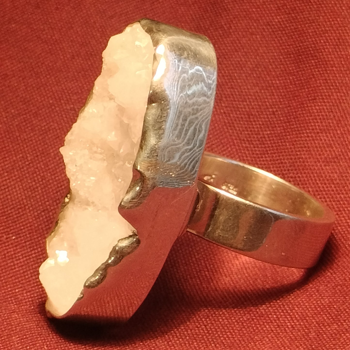 Sterling Silver Druzy Quartz Ring