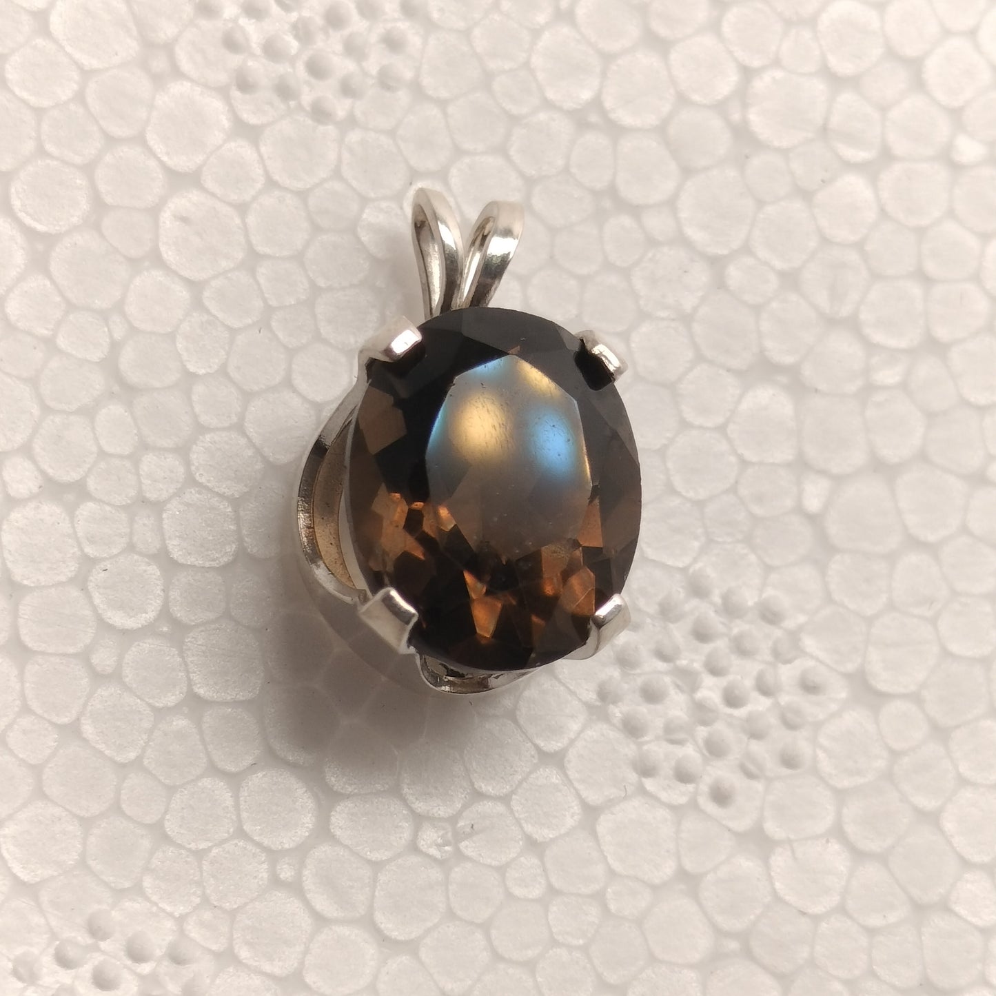 Sterling Silver Smokey Quartz Pendant