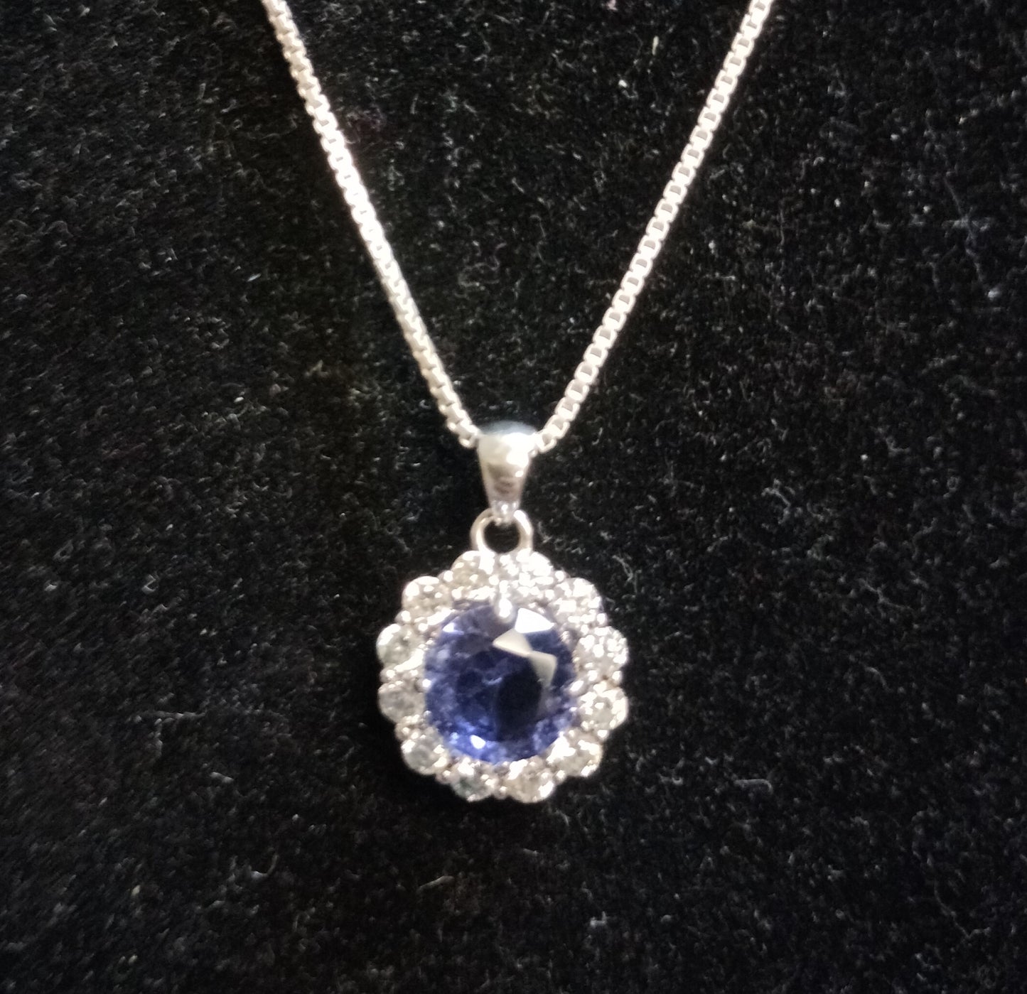 Sterling Silver Cubic Zirconia Pendant and Chain