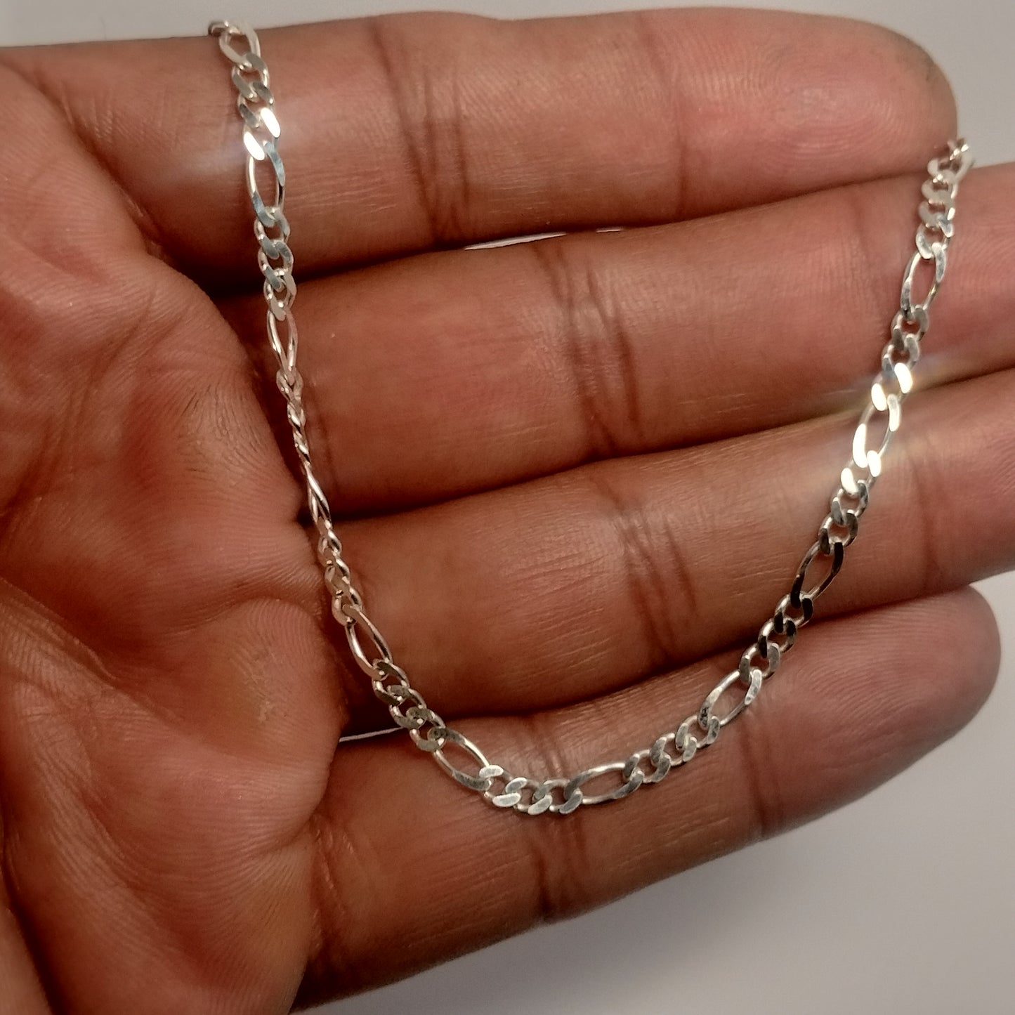 Sterling Silver Figaro Chain