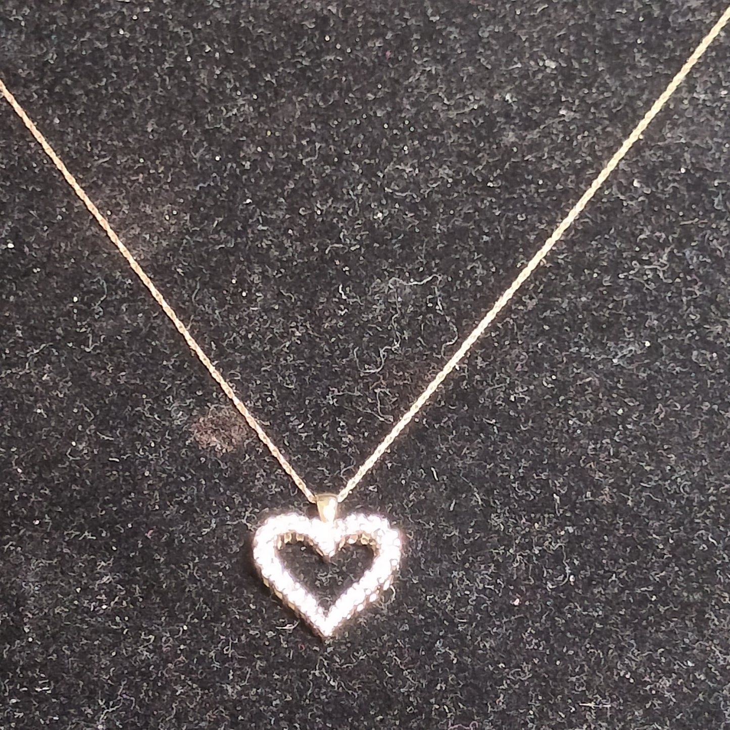 10K Gold Diamond Pendant and Chain