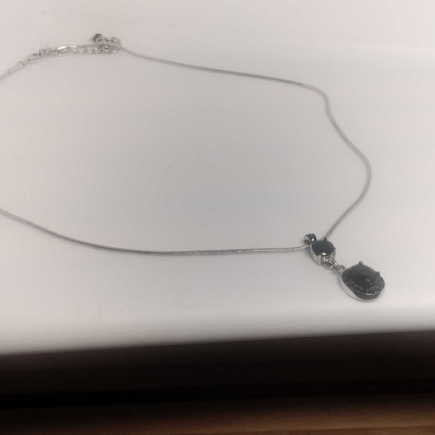 Sterling Silver Cubic Zirconia Pendant and Chain
