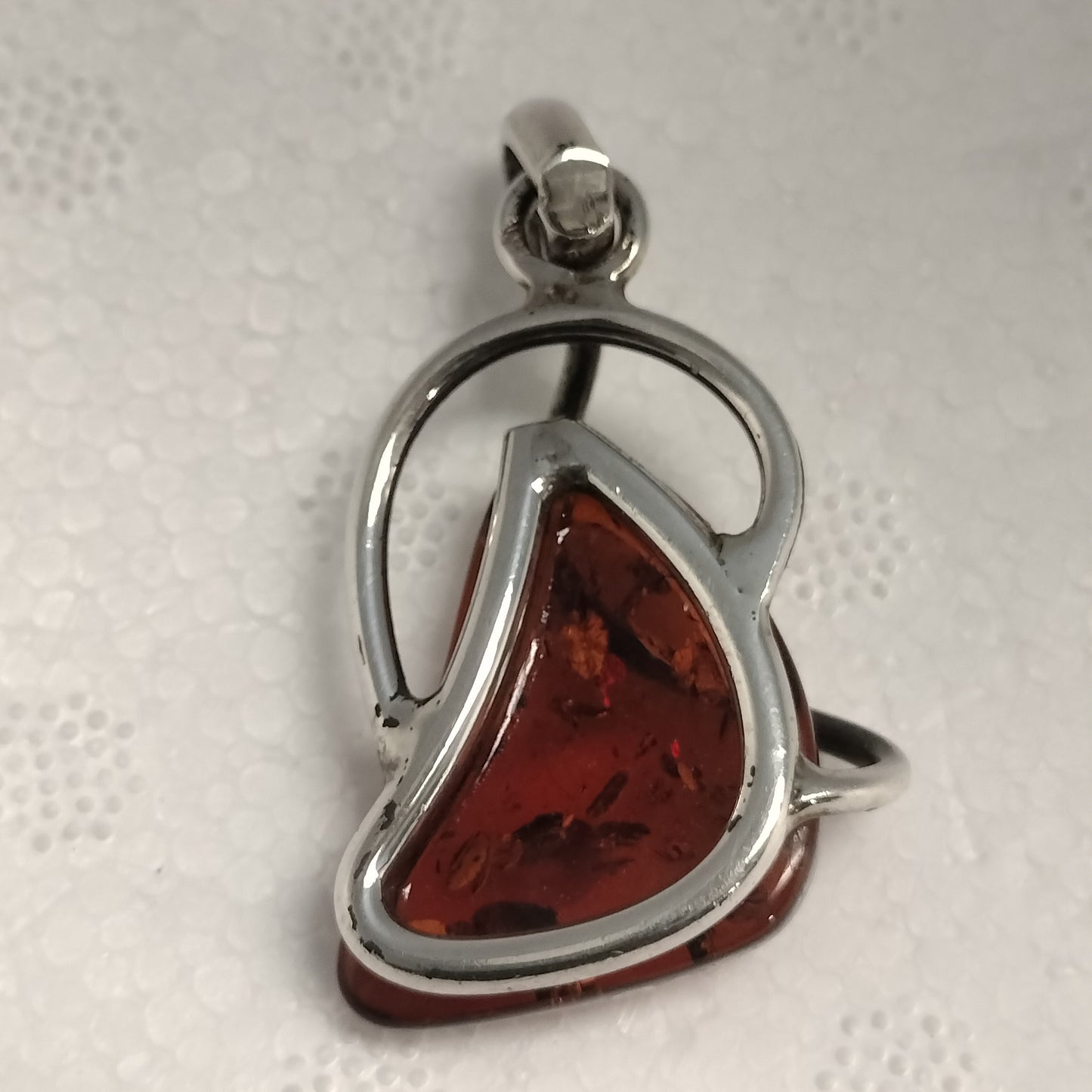 Sterling Silver Amber Pendant