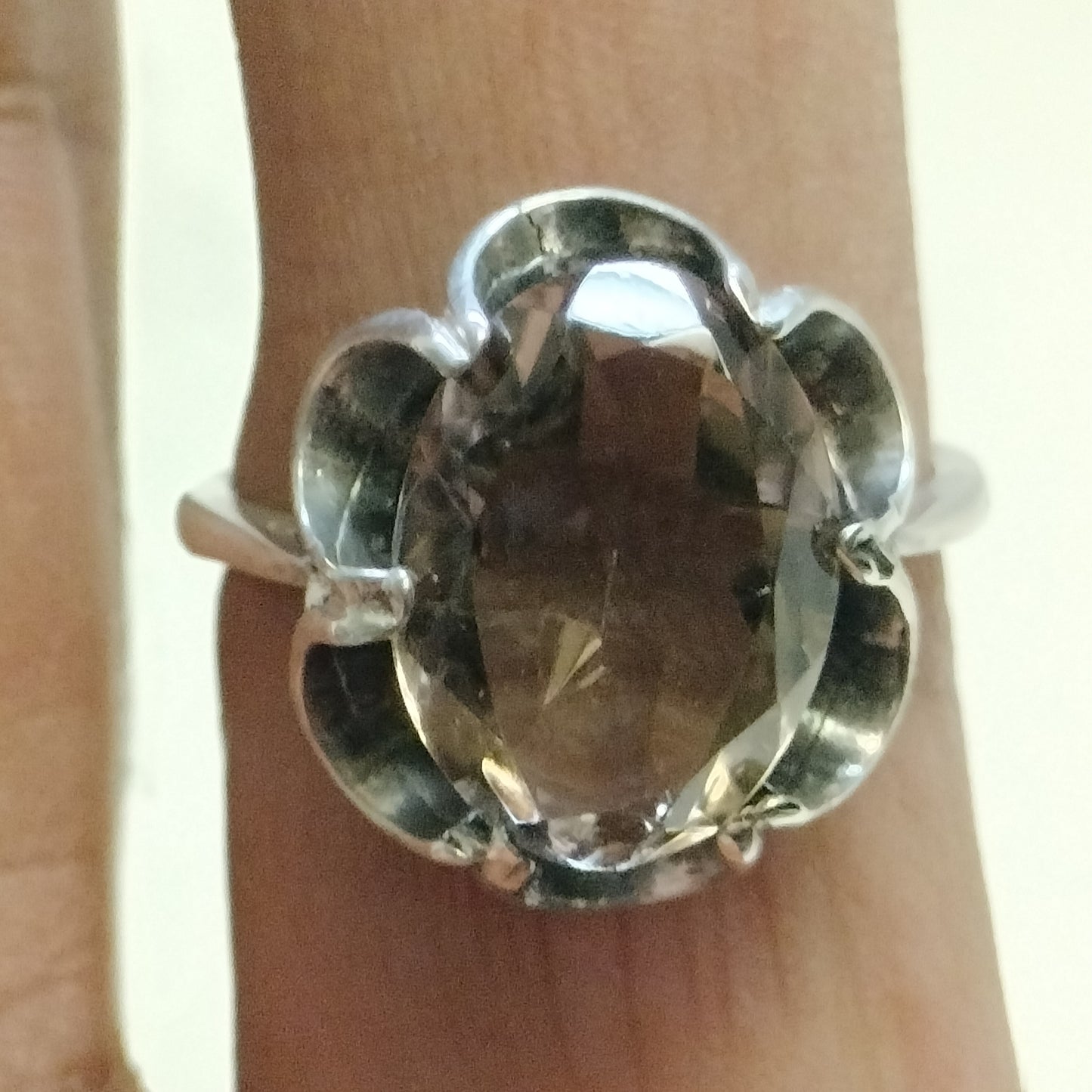 Sterling Silver Smokey Quartz Ring