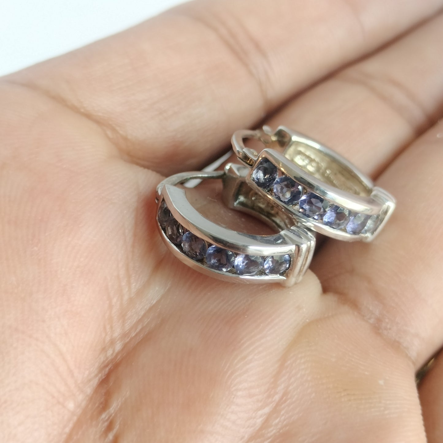Sterling Silver Iolite Earrings