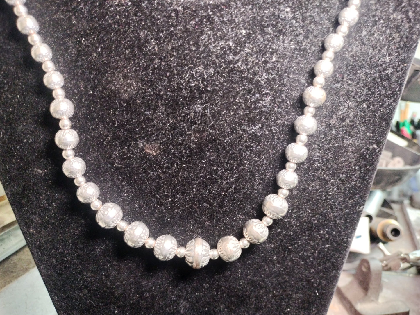 Sterling Silver Beaded Necklace