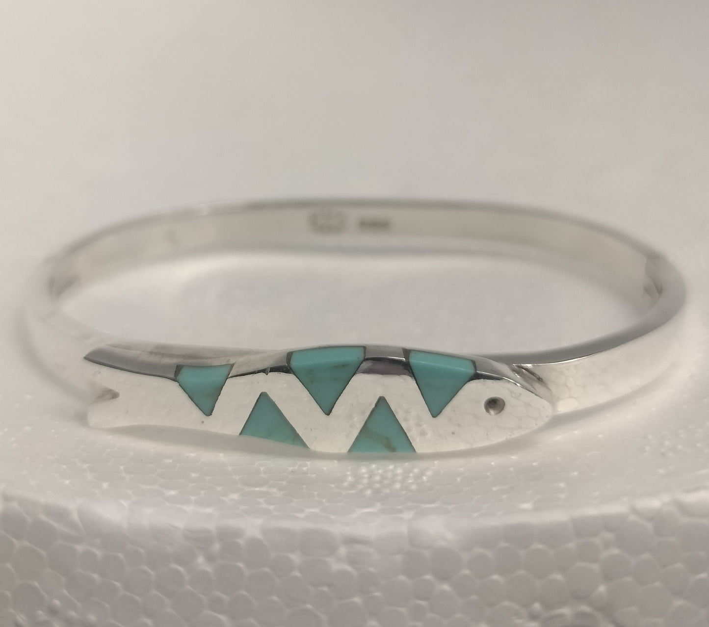 Sterling Silver Turquoise Fish Bracelet
