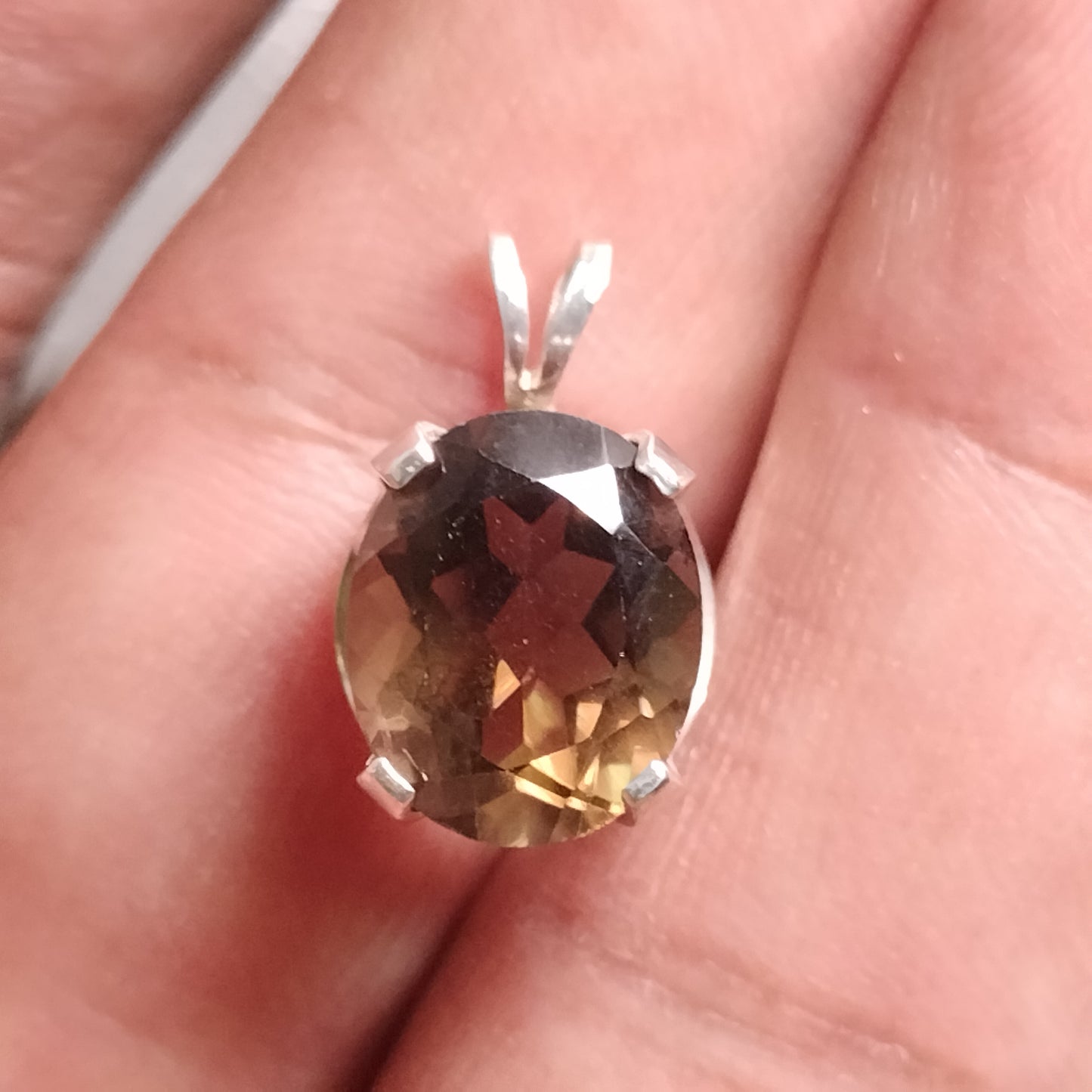 Sterling Silver Smokey Quartz Pendant