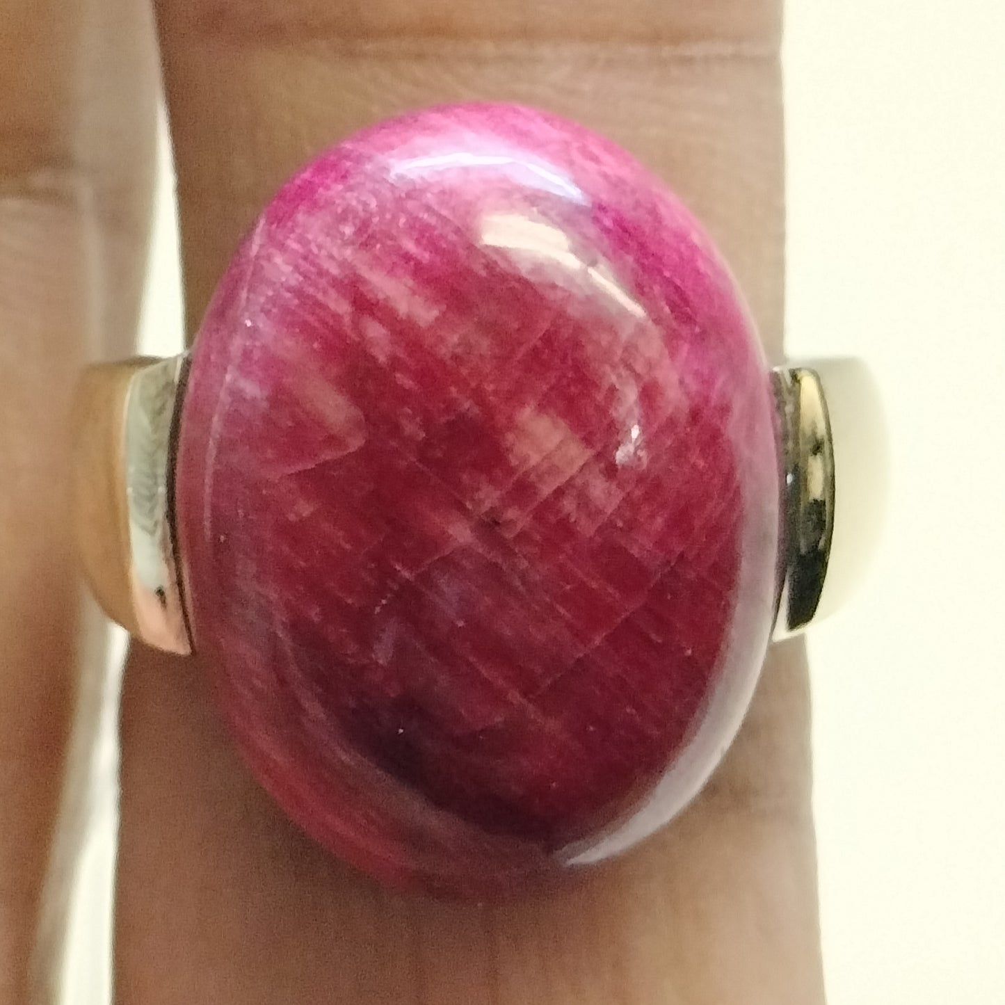 Sterling Silver Gold Plated Ruby Ring