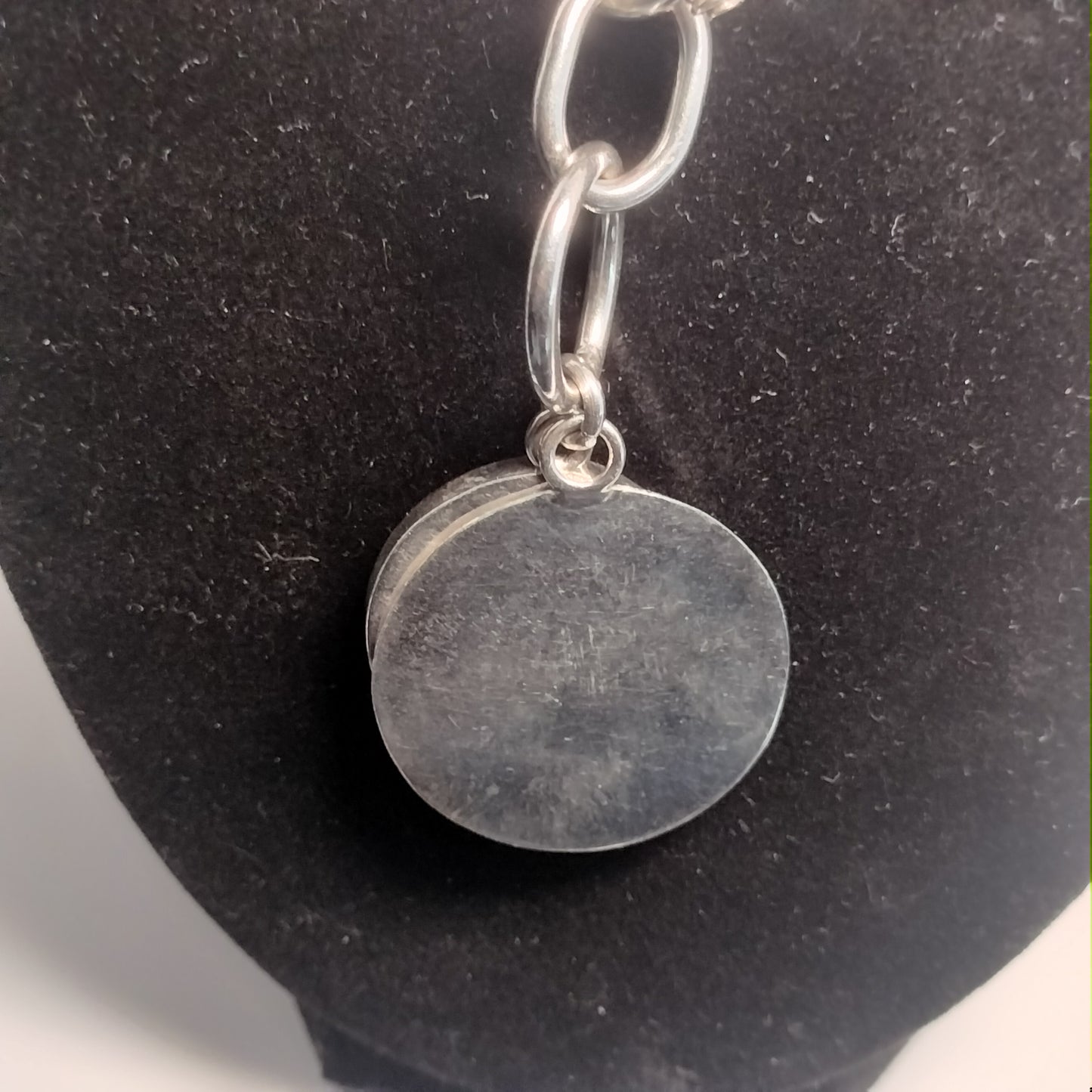 Sterling Silver Enamel Pendant and Necklace