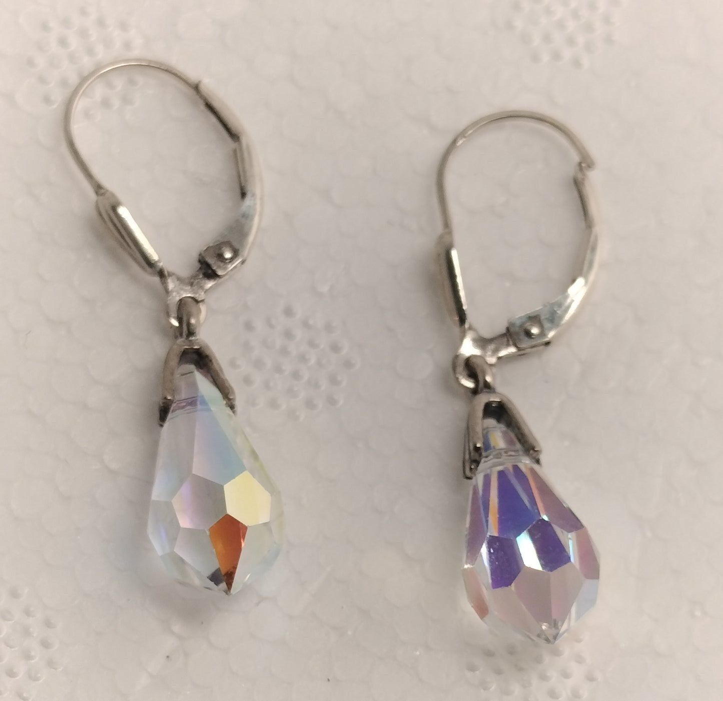 Sterling Silver Leaded Crystal Earrings
