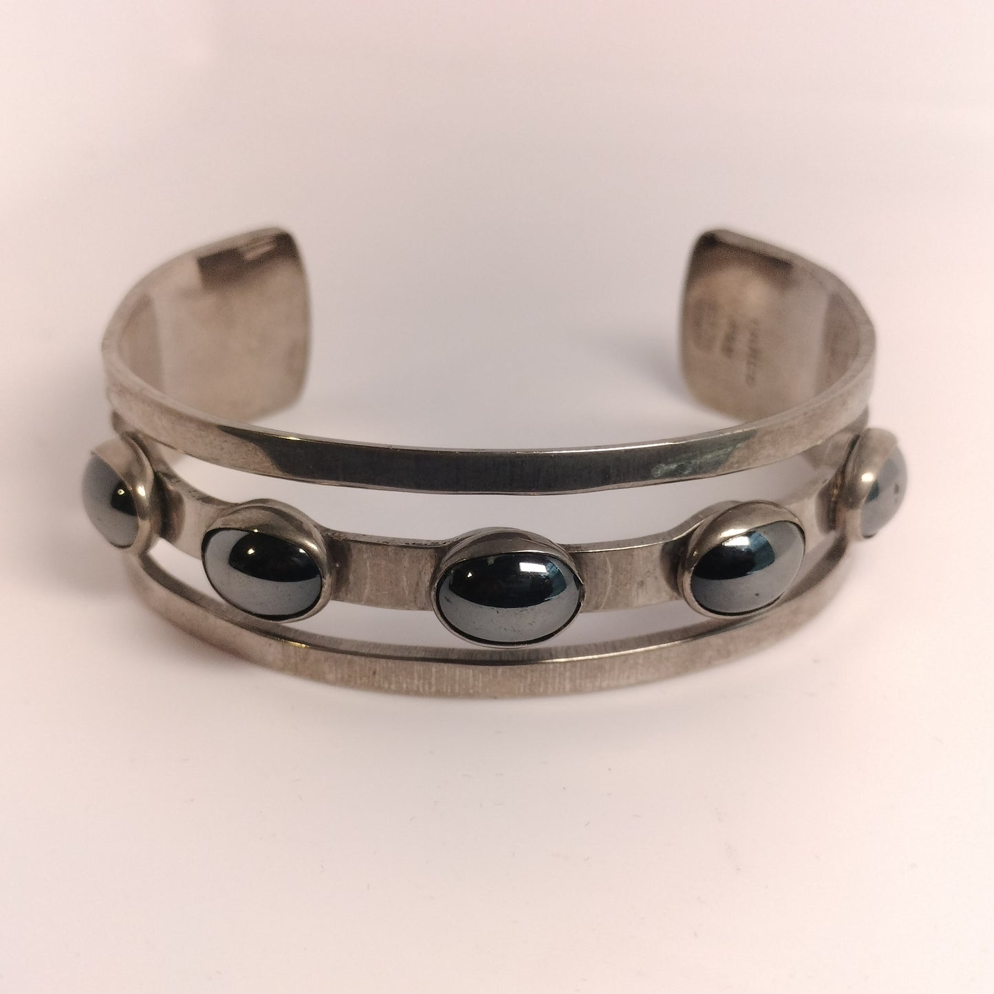 Sterling Silver Hematite Cuff Bracelet