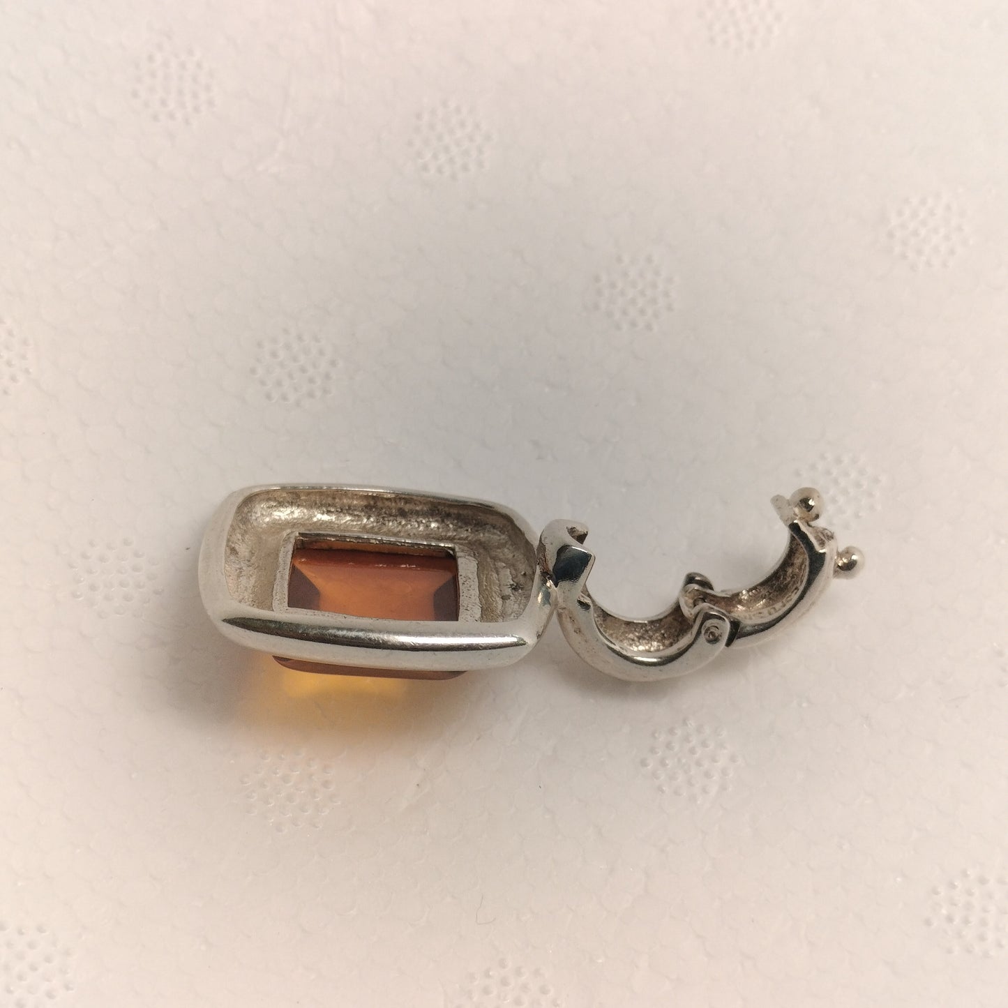 Sterling Silver Amber Pendant