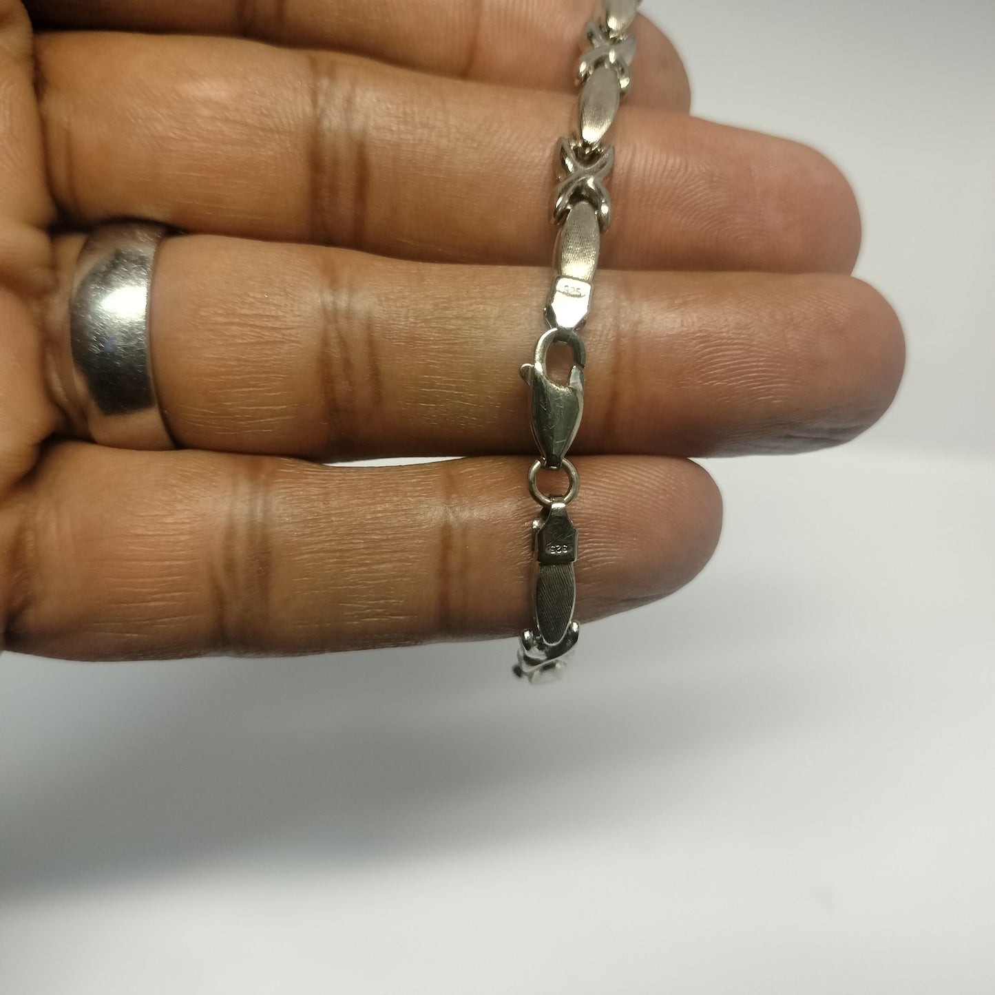 Sterling Silver Hugs and Kisses Bracelet