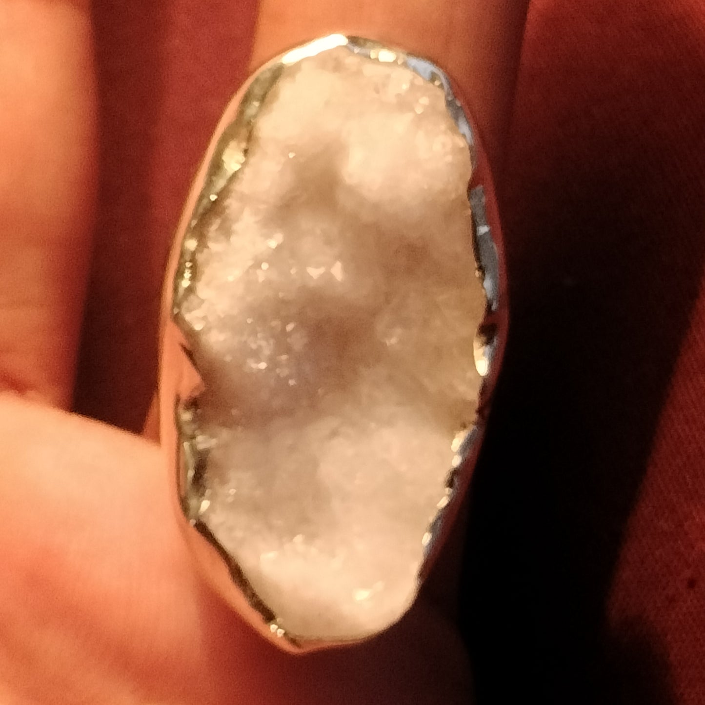 Sterling Silver Druzy Quartz Ring