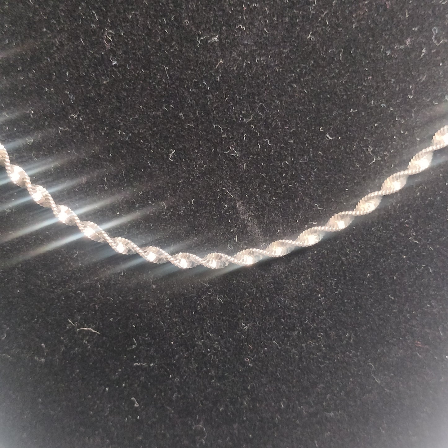 Sterling Silver Twisted herringbone Necklace