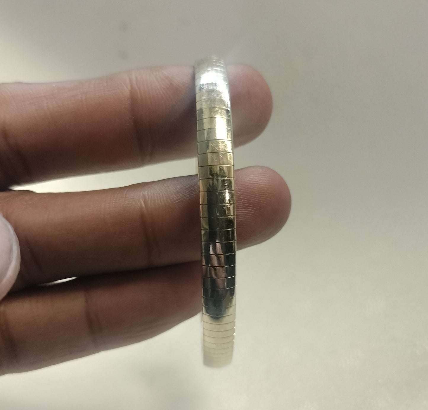 Sterling Silver Gold Plated Omega Bracelet
