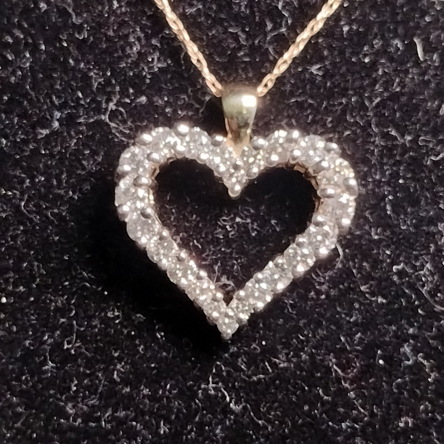 10K Gold Diamond Pendant and Chain