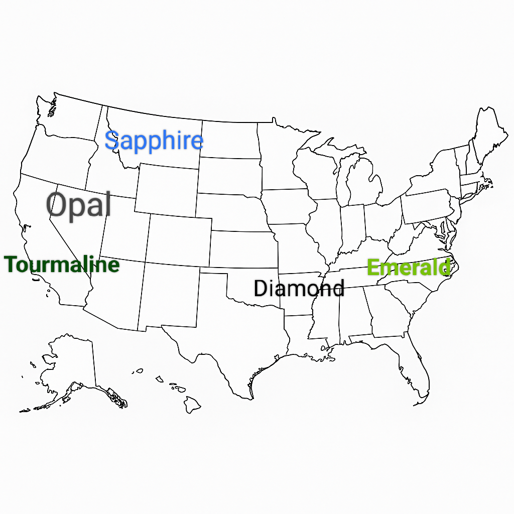 Where Diamonds and Gemstones Are Mined in the United States
