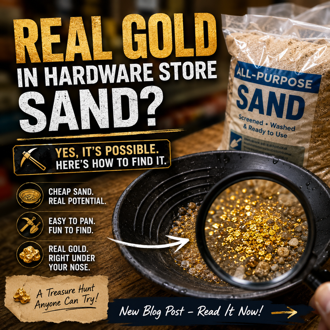 Finding Gold in Hardware Store Sand: A Prospector’s Surprise