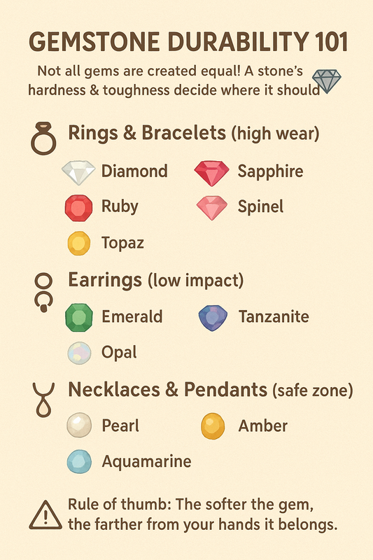 Choosing the Right Gemstone for the Right Jewelry: Why Hardness and Durability Matter