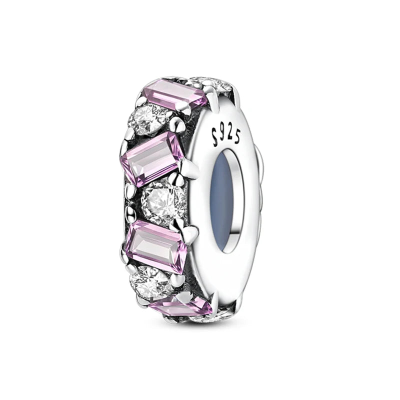 100% 925 Sterling Silver Rainbow Zircon Colorful Butterfly Dragon Shaped Silicone Stopper Charms Beads Fit DIY Bracelets Jewelry