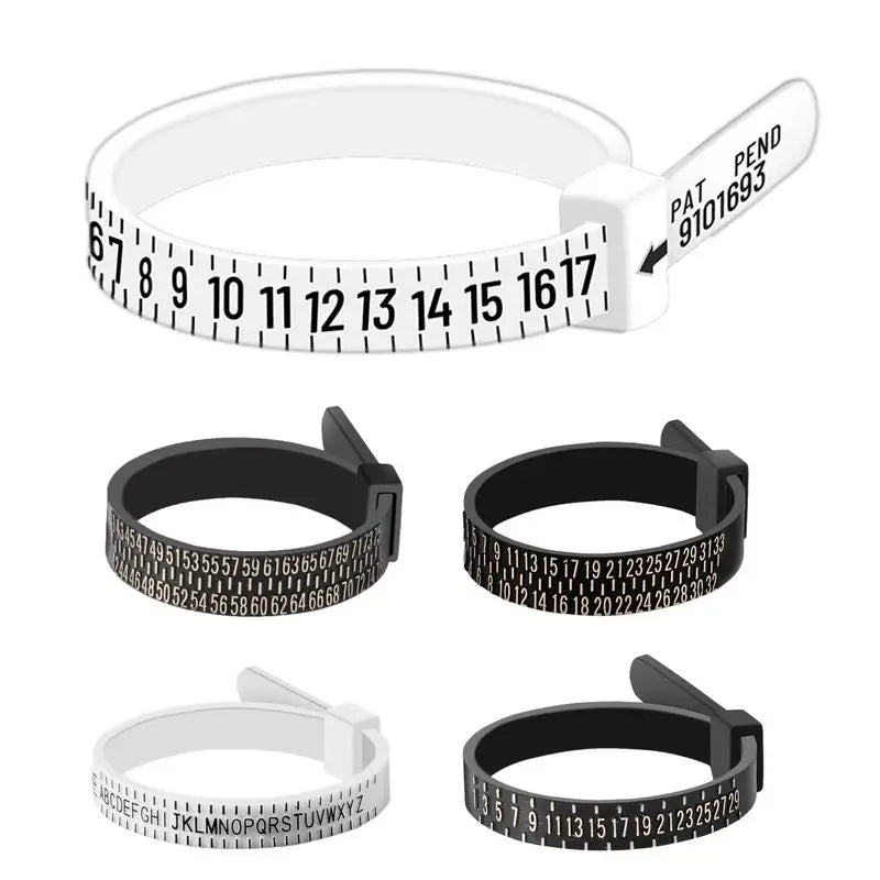 Ring Ruler Measurer Finger Coil Ring Sizing Tool UK Size US Size Measurements Ring Sizer Accessory Insert Guard Tightener Tools