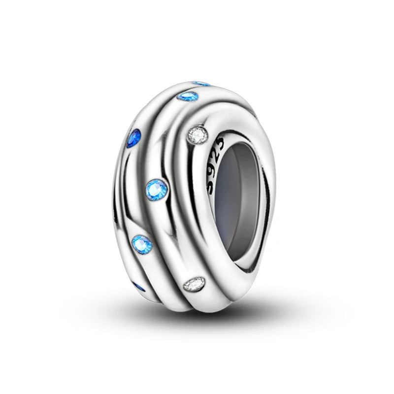 100% 925 Sterling Silver Rainbow Zircon Colorful Butterfly Dragon Shaped Silicone Stopper Charms Beads Fit DIY Bracelets Jewelry