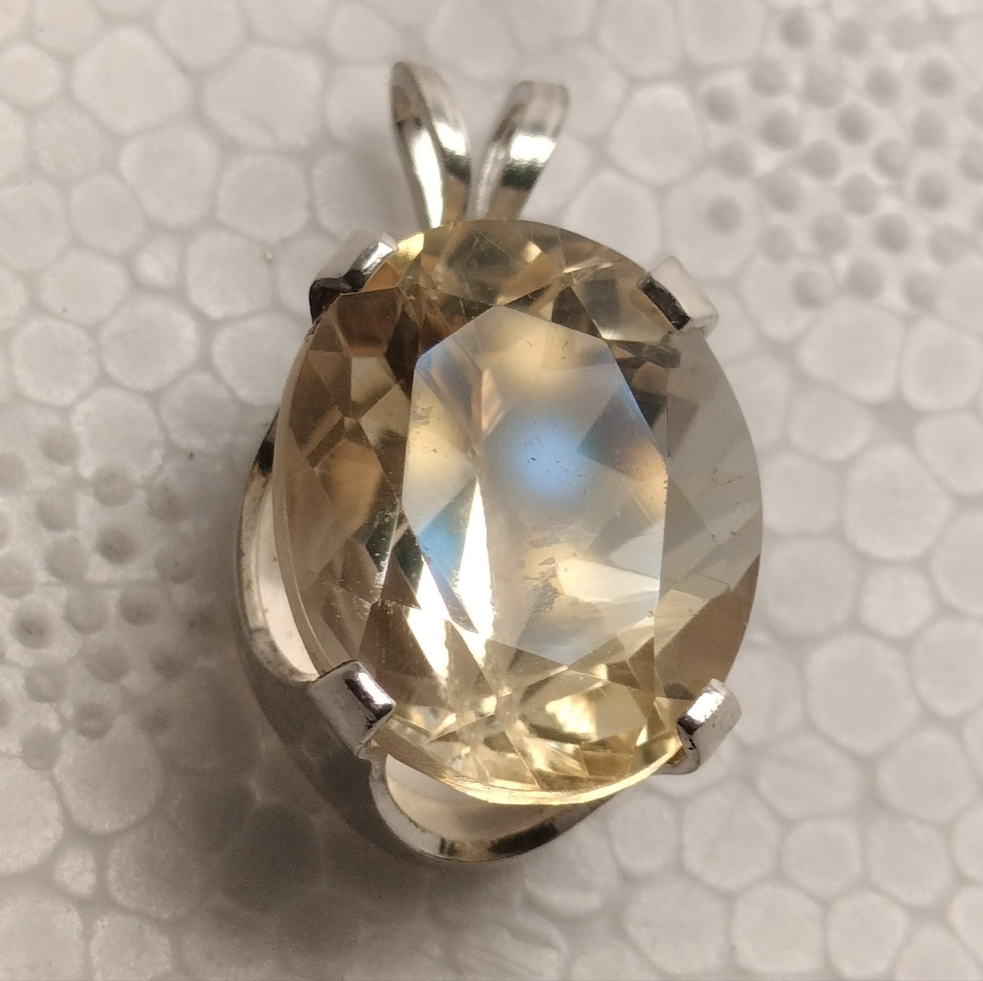 Sterling Silver Lemon Quartz Pendant