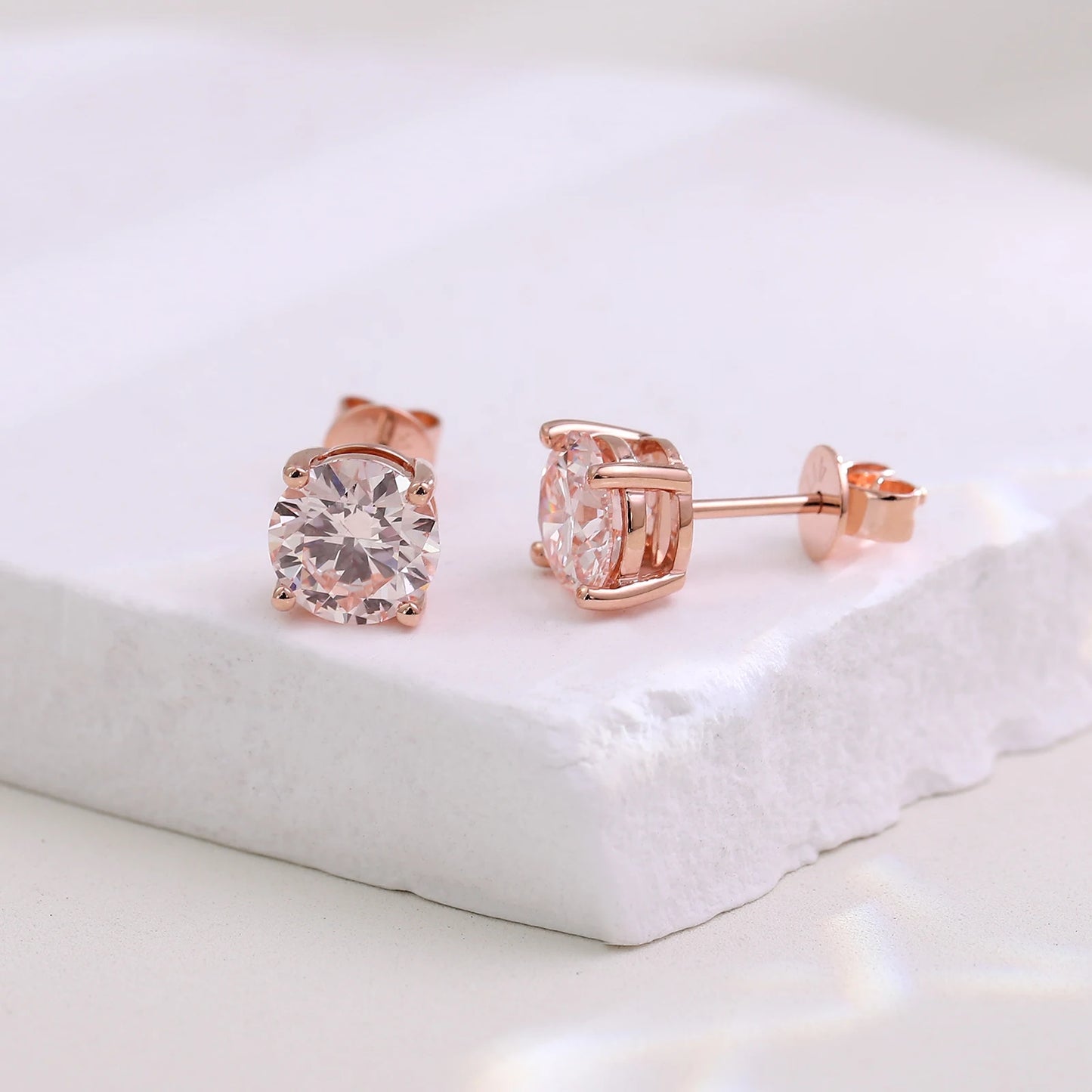 Provence Classic Solitaire Stud Earrings KGold IGI 2.0ct D/VS1 Lab Diamond Wedding Evening dress Jewelry for Women Custom
