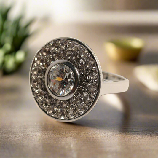Sterling Silver Cubic Zirconia Ring