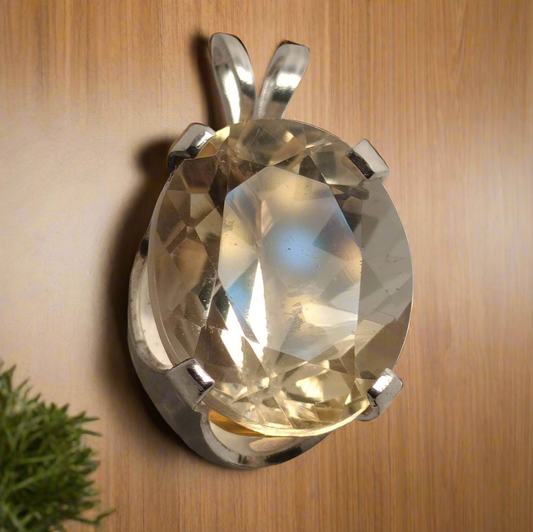 Sterling Silver Lemon Quartz Pendant