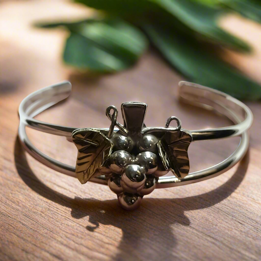 Sterling Silver Grape Cluster Bracelet
